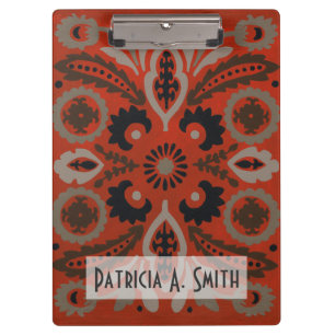 Füge Deinen Namen hinzu   Cinnabar Suzani II Klemmbrett