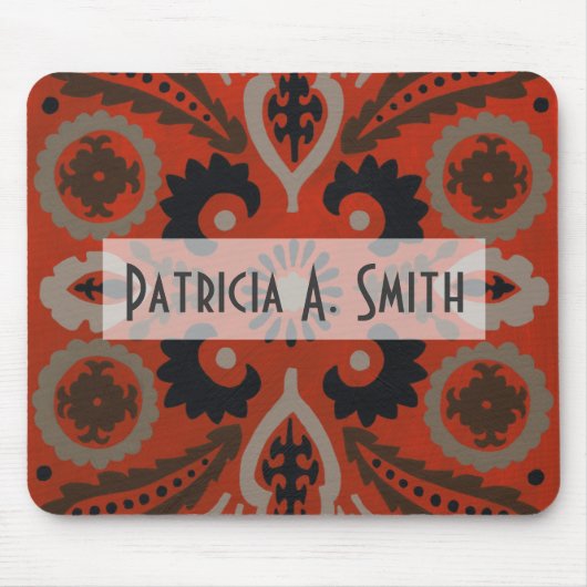 Füge Deinen Namen hinzu | Cinnabar Suzani II Mousepad (Vorne)