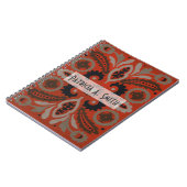 Füge Deinen Namen hinzu | Cinnabar Suzani II Notizblock (Linke Seite)