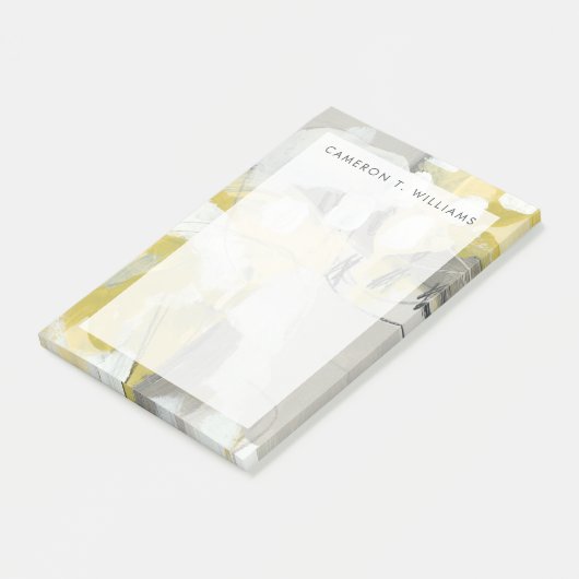 Füge Deinen Namen hinzu | Citron Mist Post-it Klebezettel (angewinkelt)