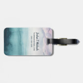 Füge Deinen Namen hinzu | Dämmerung an der Bucht - Gepäckanhänger (Rückseite horizontal)