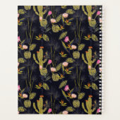 Füge Deinen Namen hinzu | Dark Summer Night Cactus Planer (Rückseite)