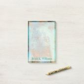 Füge Deinen Namen hinzu | Deja Blue Post-it Klebezettel (Auf Schreibtisch)