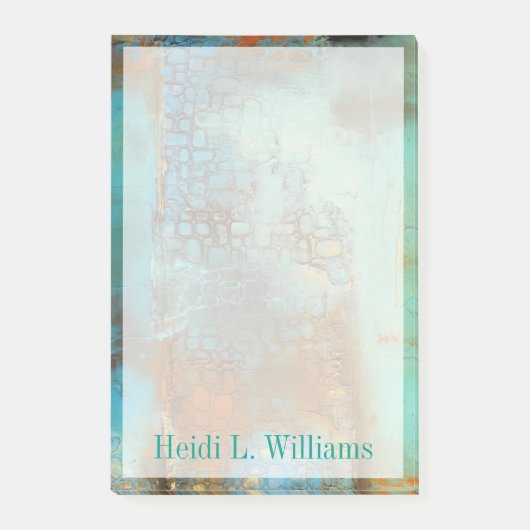 Füge Deinen Namen hinzu | Deja Blue Post-it Klebezettel (Vorderseite)