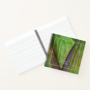 Füge Deinen Namen hinzu Detaillierte Pflanze Notizblock