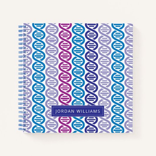 Füge Deinen Namen hinzu | DNA-Muster Notizblock (Vorderseite)