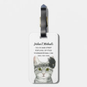 Füge Deinen Namen hinzu | Downton Cat Gepäckanhänger (Rückseite vertikal)