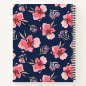 Füge Deinen Namen hinzu | Dunkelrosa Wasserfarbmus Notizblock (Rückseite)