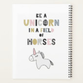 Füge Deinen Namen hinzu | Ein Einhorn in einem Pfe Planer (Rückseite)