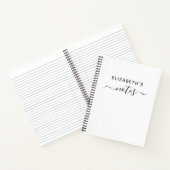 Füge Deinen Namen hinzu | Einfach rot weiß Notizblock (Innenseite)