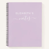Füge Deinen Namen hinzu | Einfache Pastelle Lila Notizblock (Vorderseite)
