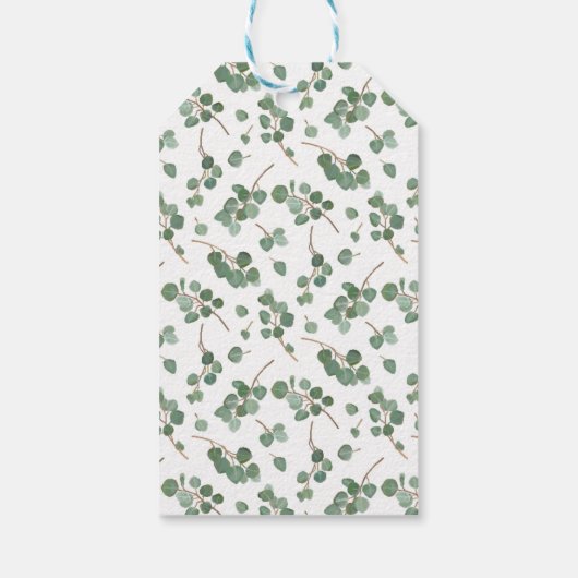 Füge Deinen Namen hinzu | Eukalyptus Silver Dollar Geschenkanhänger (Rückseite)