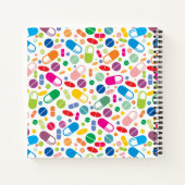 Füge Deinen Namen hinzu | Farbiges Neondrogenmuste Notizblock (Rückseite)