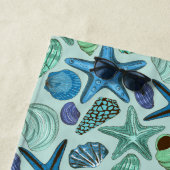 Füge Deinen Namen hinzu | Farbtöne von blauen Musc Strandtuch (Beispiel)