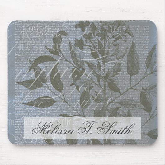 Füge Deinen Namen hinzu | Fleur de Bleu I Mousepad (Vorne)
