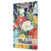 Füge Deinen Namen hinzu | Florals Mitternacht I Klemmbrett (Links)