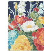 Füge Deinen Namen hinzu | Florals Mitternacht I Klemmbrett (Rückseite)