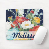 Füge Deinen Namen hinzu | Florals Mitternacht I Mousepad (Mit Mouse)