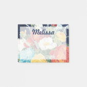 Füge Deinen Namen hinzu | Florals Mitternacht I Post-it Klebezettel (Vorderseite)