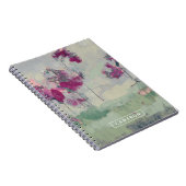 Füge Deinen Namen hinzu | Fuchsia Treeline Notizblock (Rechte Seite)