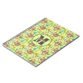 Füge Deinen Namen hinzu | Funny Floral Sloth Patte Notizblock (Linke Seite)