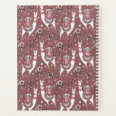 Füge Deinen Namen hinzu | Funny Llamas Pattern Planer (Rückseite)