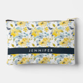 Füge Deinen Namen hinzu | Gelbes und blaues Wasser Zubehörtasche (Rückseite)