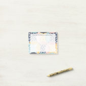 Füge Deinen Namen hinzu | Geometrische Wasserfarbk Post-it Klebezettel (Auf Schreibtisch)