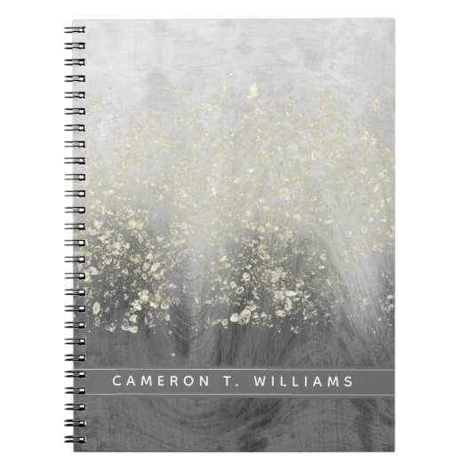 Füge Deinen Namen hinzu | Glitzer Swirl Notizblock (Vorderseite)