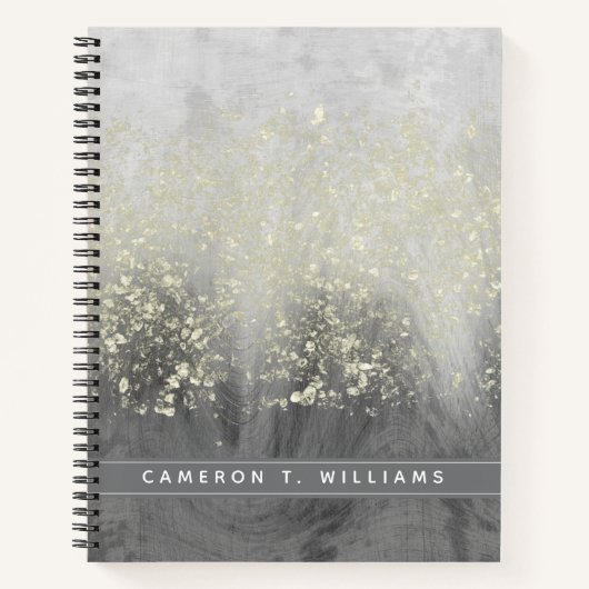 Füge Deinen Namen hinzu | Glitzer Swirl Notizblock (Vorderseite)