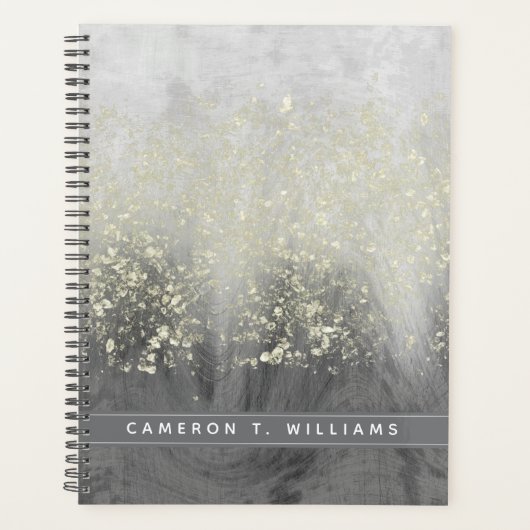 Füge Deinen Namen hinzu | Glitzer Swirl Planer (Vorderseite)