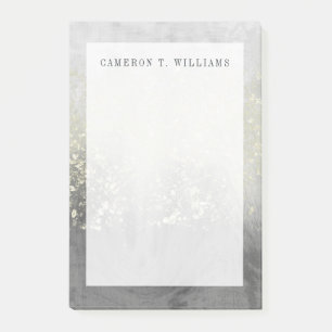 Füge Deinen Namen hinzu   Glitzer Swirl Post-it Klebezettel