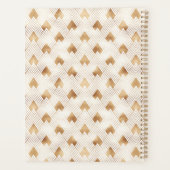 Füge Deinen Namen hinzu | Gold Art Deco Muster Planer (Rückseite)