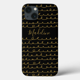 Füge Deinen Namen hinzu   Gold Doodle Muster Case-Mate iPhone Hülle