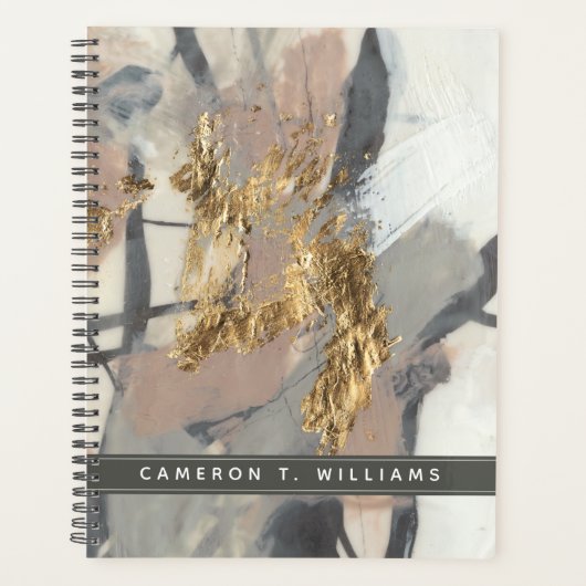 Füge Deinen Namen hinzu | Goldene Blüte Planer (Vorderseite)