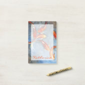 Füge Deinen Namen hinzu | Graceful Koi II Post-it Klebezettel (Auf Schreibtisch)