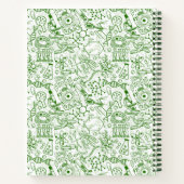 Füge Deinen Namen hinzu | Green Biology Pattern Notizblock (Rückseite)