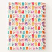 Füge Deinen Namen hinzu | Grunge Tooth Pattern Notizblock (Rückseite)