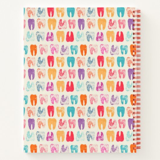 Füge Deinen Namen hinzu | Grunge Tooth Pattern Notizblock (Rückseite)