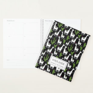 Füge Deinen Namen hinzu   Happy Llama Pattern Planer