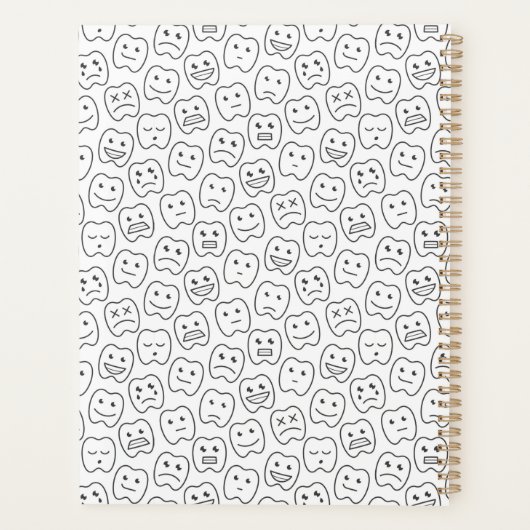 Füge Deinen Namen hinzu | Happy Teeth Pattern Planer (Rückseite)