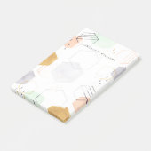 Füge Deinen Namen hinzu | Hex Scatter Post-it Klebezettel (angewinkelt)