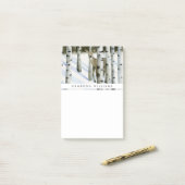 Füge Deinen Namen hinzu | Hirsche im Schneefall Post-it Klebezettel (Auf Schreibtisch)