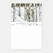 Füge Deinen Namen hinzu | Hirsche im Schneefall Post-it Klebezettel (Vorderseite)