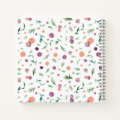 Füge Deinen Namen hinzu! Hübsches Blume-Notebook f Notizblock (Rückseite)