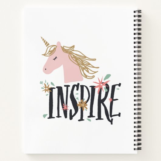 Füge Deinen Namen hinzu | Inspiriert | Gold Mane U Notizblock (Rückseite)