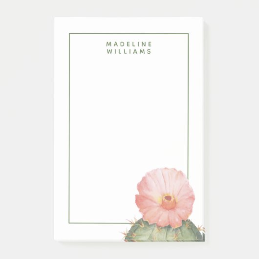 Füge Deinen Namen hinzu | Kakteen Post-it Klebezettel (Vorderseite)