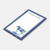 Füge Deinen Namen hinzu | Kobalt Blaue Nutztiere — Post-it Klebezettel (angewinkelt)