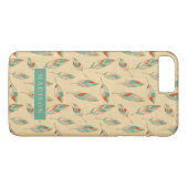 Füge Deinen Namen hinzu | Korallenfedermuster Case-Mate iPhone Hülle (Rückseite (Horizontal))