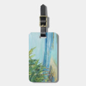 Füge Deinen Namen hinzu | Lagoon Blue Coastal Gepäckanhänger (Vorderseite vertikal)